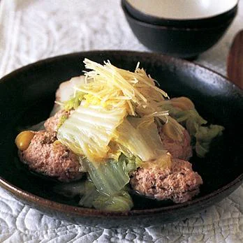 白菜と肉だんごの煮もの