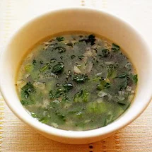 刻み小松菜の中華スープ