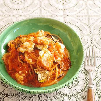 ツナとなすのトマトソーススパゲッティのレシピ 作り方 簡単 時短 レタスクラブ