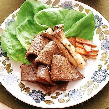 「牛肉と秋野菜のグリル」の太らない献立