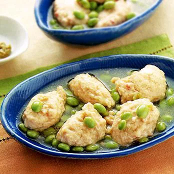 チキンボールと枝豆のとろり煮