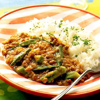 オクラのひき肉カレー