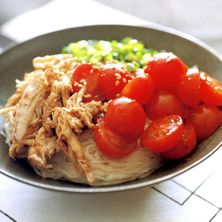 ミニトマトの韓国風そうめん