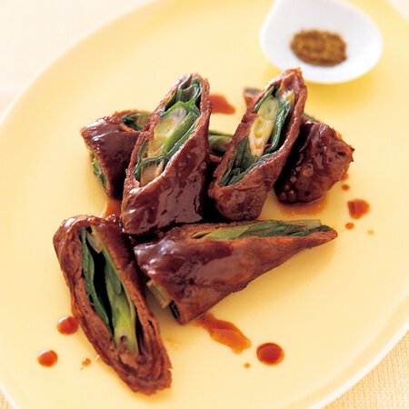 牛肉のわけぎ巻き照り焼き By脇雅世さんの料理レシピ プロのレシピならレタスクラブ