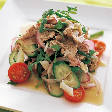 豚肉のタイ風サラダのレシピ 作り方 簡単 時短 レタスクラブ