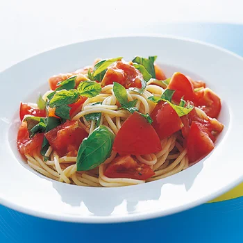 トマトとバジルのスパゲッティ