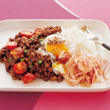 粗びき肉のキーマカレー