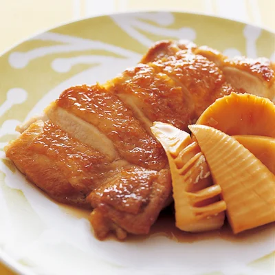 とりとたけのこの照り焼き