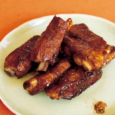 スペアリブの照り焼き