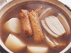 30〜40分煮たあと、一度さますことで、たねに味がしみこむ