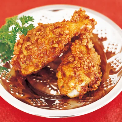 「カレー味フライドチキン」の太らない献立