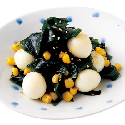 わかめとうずらの炒めもの