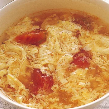 トマトと卵の中華風スープ