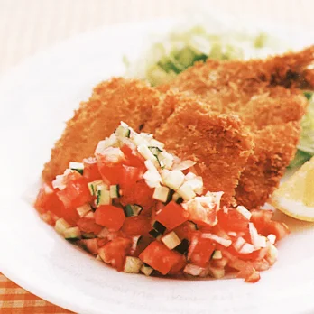 いわしのフライ夏野菜ソース
