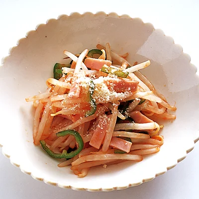 もやしのナポリタン風