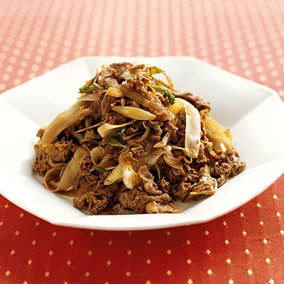 牛肉とごぼうのカレー炒め