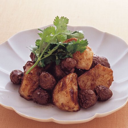 むかごと山いもの黒酢炒め By前沢リカさんの料理レシピ プロのレシピならレタスクラブ