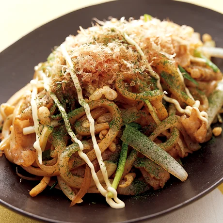 トリプルねぎの焼きうどん