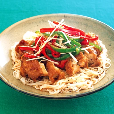 揚げどり南蛮のっけそうめん