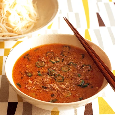 肉みそつけそうめん