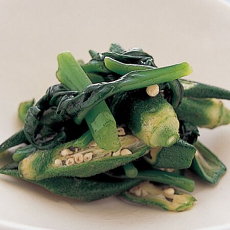 つるむらさきとオクラのあえもの By明峯牧夫さんの料理レシピ プロのレシピならレタスクラブ