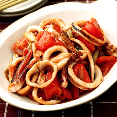 いかとトマトのうま煮
