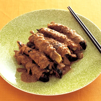 なすの肉巻き香味だれがけ