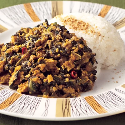 ほうれん草のドライカレー