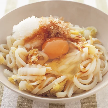 白菜＆おろしうどんのかまたま風