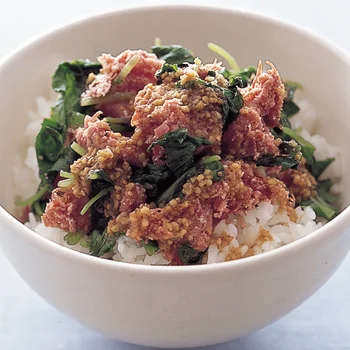 三つ葉コンビーフ丼