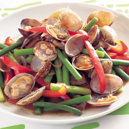 あさりとにんにくの茎の中華炒め Bymako 多賀正子 さんの料理レシピ プロのレシピならレタスクラブ