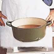 弱火でコトコト煮て
