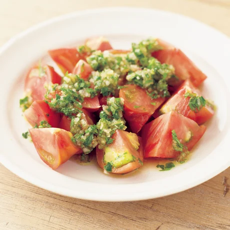 トマトの香味野菜サラダ