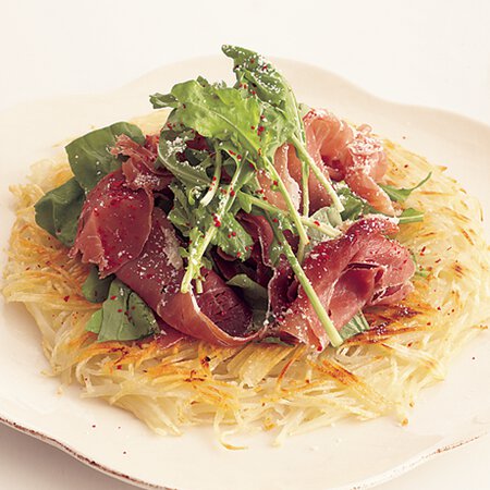 薄焼きガレットの生ハム ルッコラのせ By藤井恵さんの料理レシピ プロのレシピならレタスクラブ