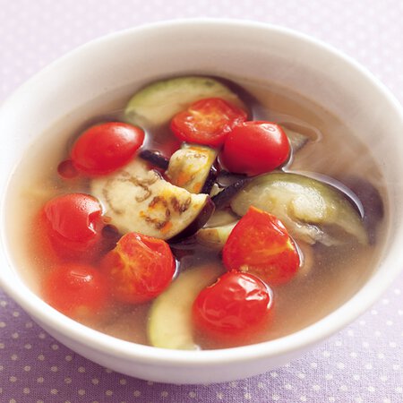 なすとミニトマトのスープ By井上和子さんの料理レシピ プロのレシピならレタスクラブ