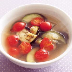 なすとミニトマトのスープ【by 井上和子さん】