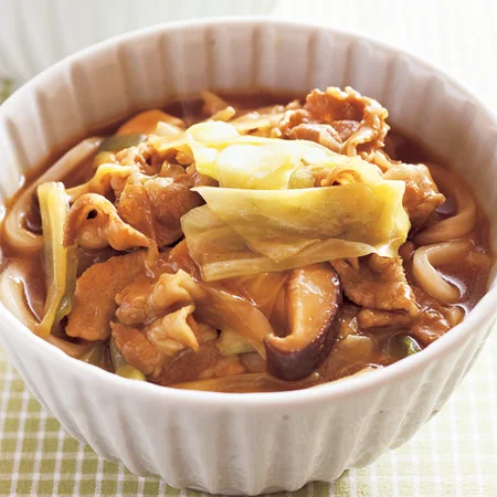 豚とキャベツのカレーうどん