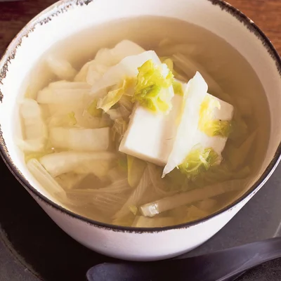 白菜と豆腐のスープ