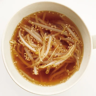 もやしのしょうがスープ