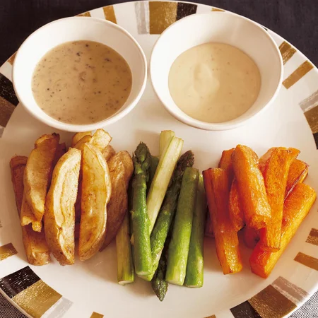 揚げ野菜のディップ添え