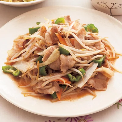 豚バラ肉ともやしのみそ炒め