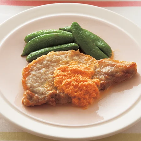 豚肉のソテーにんじんソース