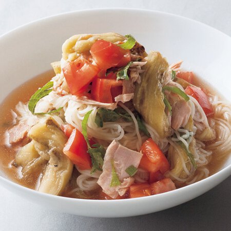 焼きなすとツナのあえそうめん By重信初江さんの料理レシピ プロのレシピならレタスクラブ