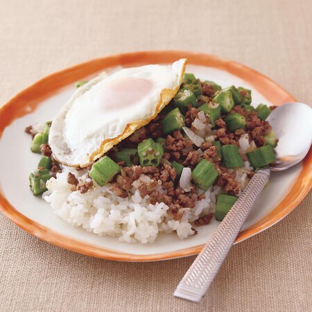 オクラとひき肉のっけご飯 By佐藤ひろみさんの料理レシピ プロのレシピならレタスクラブ