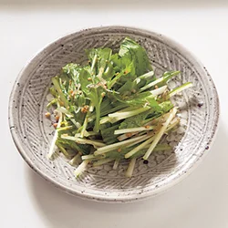 水菜とじゃこのごまサラダ