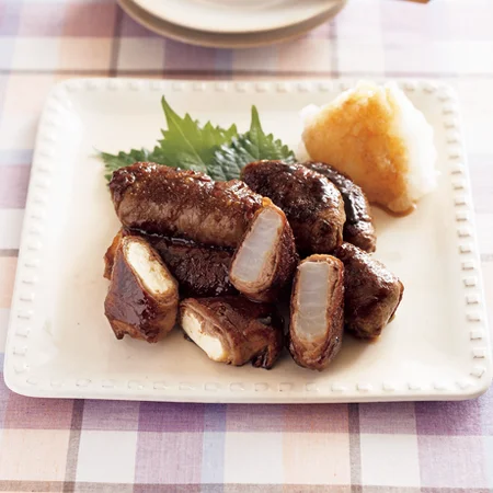 大根と厚揚げの牛肉巻き