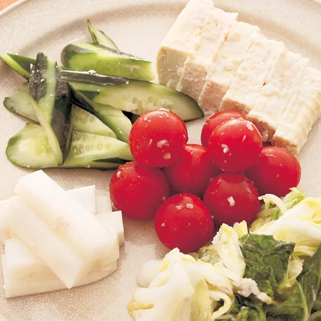 豆腐と野菜の塩麹漬け