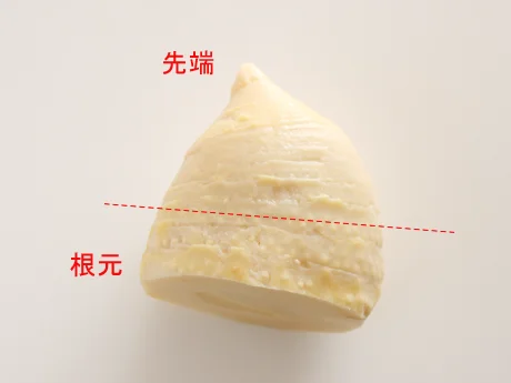 先端はやわらかく根元はかたいので、火の通りにむらができないように、先端は大きめに、根元は薄め(小さめ)に切ったり、繊維を断つように切るとよい。