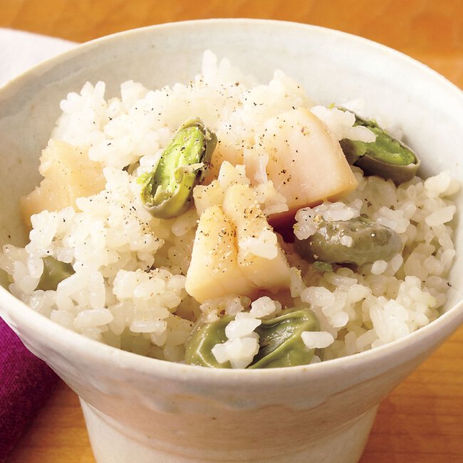 そら豆と帆立の炊き込みご飯 By明峯牧夫さんの料理レシピ プロのレシピならレタスクラブ