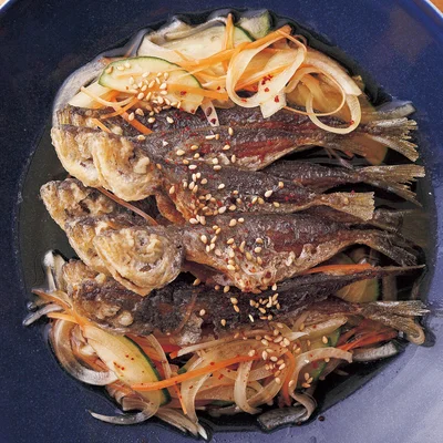 豆あじの南蛮漬け